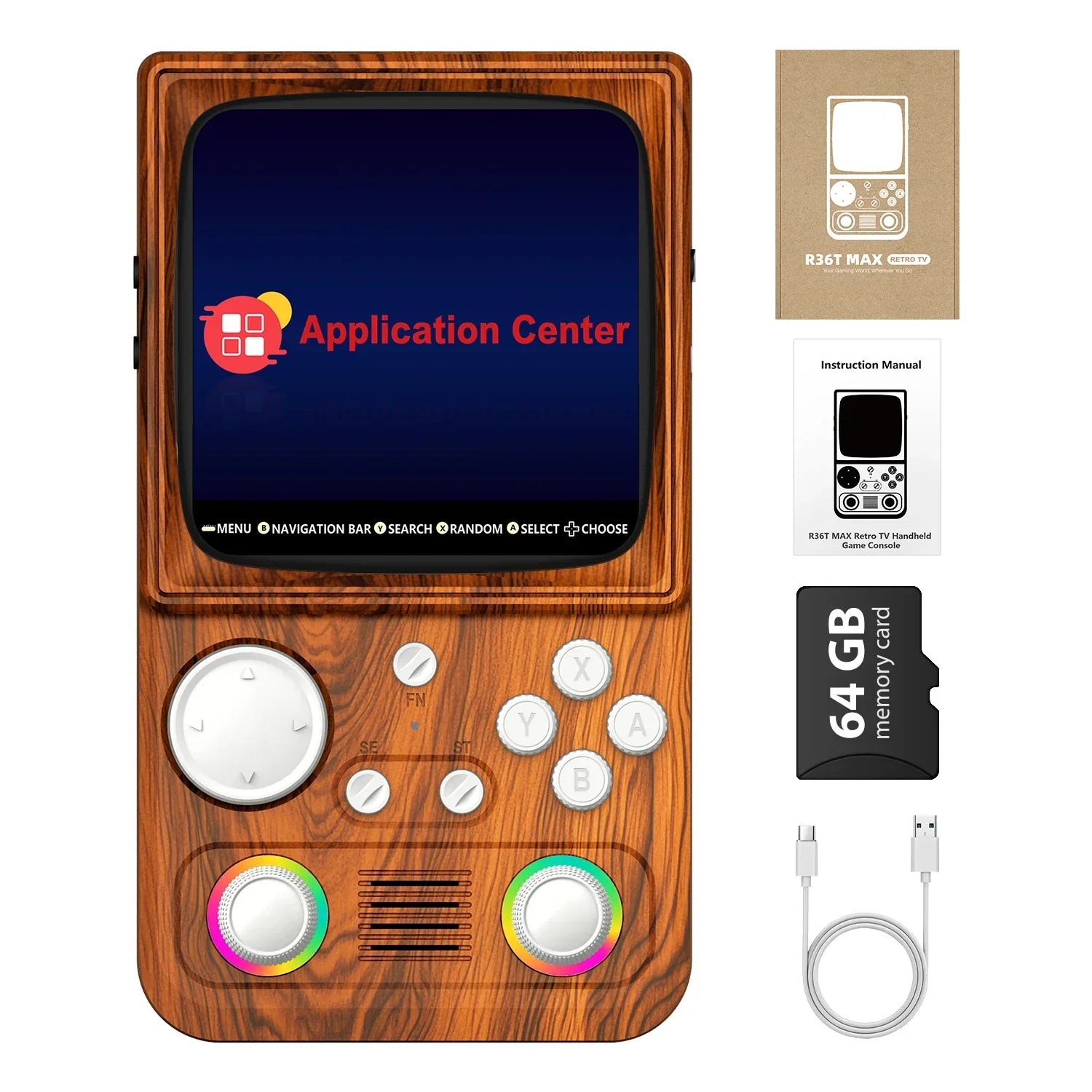 R36T MAX Retro Handheld Video Game Console